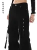 Dżinsy damskie Ueteey Black American Retro Retro Flare Chude Pantne Pants Modne spodnie Y2K Casual 2024 Slim Denim Cargo