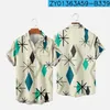 Men's Casual Shirts Hawaiian T-Shirts Y2K Hombre Fashion Retro Art 3D Print Cozy Short Sleeve Beach Oversized Clothes