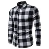 plaid Shirt 2023 New Autumn Winter Flannel Red Checkered Shirt Men Shirts Lg Sleeve Chemise Homme Cott Male Check Shirts a9w5#