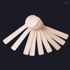 Spoons 100Pcs Disposable Wooden Spoon Mini Ice Cream Party Tableware Kitchen Safe Wood Western Dessert Scoop Wedding Tiny 2024