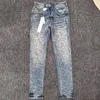 Jeans pour hommes Hommes Vintage Random Crack Prints Skinny en détresse