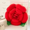 Decorative Flowers 3D Stereoscopic Rose Flower Novelty Wedding Home Pillow Sofa Cushion Soft Cojines Valentine's Day Gift Coussin