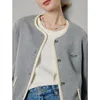 Toyouth Femmes Tweed Veste 2024 Printemps Nouveau élégant simple boutonnage Butt Lg manches bureau dame vêtements de travail vêtements d'extérieur manteau s7qC #