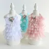 Vêtements pour chiens Robe de mariée pour animaux de compagnie Vêtements pour chats Vêtements d'été Tutu Jupe pour chiot Shih TzuYorkies Costume de chien de Poméranie maltaise