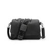 Shoulder Bags WOMEN BAG 2024 Fashion Versatile Temperament Leisure Rivets Double Soft Leather Cross Can Drop