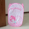 Multi Colors Melody Cinnamoroll Design Tvättkorg Mesh Big Capacity Dirty Clothes and Toys Storage Bag