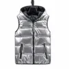 Mâle Casual épais chaud gilet hommes hiver coupe-vent manches veste Parkas femmes manches taille 4XL veste B5Zf #