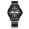 Curren/karien 8286 kalender waterdicht riem quartz casual heren gepersonaliseerd horloge