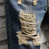 2024 Été Nouveaux hommes Denim Shorts Vintage Ripped Jeans courts Streetwear Hole Male Marque Vêtements S89q #