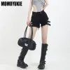 2023 Sommer Vintage Trend Heiße Mädchen Harajuku Hohe Taille Unregelmäßige Denim Shorts Goth Rock Sexy Frauen Shorts Abnehmen Vielseitig 81No #