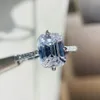 1ct Lab Diamanten Ring 100% 925 Sterling Zilver Engagement Wedding Band Ringen Voor Vrouwen Mannen Partij Jewelry286u