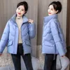 2022 novo inverno parkas jaqueta feminina gola estudante grosso quente jaqueta brilhante cott acolchoado parka casual feminino outerwear l8lp #