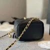 wallet luxury bag chanelace 2024 Double Golden Ball Womens Sheepskin Box Bag Mouth Red Bag Handheld Makeup Bag Diamond Chain Bag Adjustable