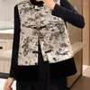 Kamizelki damskie Eleganckie kobiety kamizelki vintage chiński styl tang ubrania jacquard qipao ulepszone odzież jesienna wiosenna wiosenna