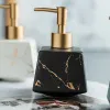 Dispensers Marble Soap Dispenser, Creative Marbled Square Harts Soap Dispenser Travel Portable Lotion Bottle Badrumstillbehör Shampo Di