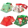 Gift Wrap Candy Box Christmas Boxes Decorations For Home Bags With Ribbon Packaging Paper Bag Party Favor Supplies