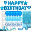 Gravestones 1st Happy Birthday Sier Blue Foil Number Balloons First Baby Boy Girl Party Decorations My 1 One Year Ballons Supplies Globos