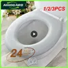 Toiletbrilhoezen 1/2/3PCS Winter Warm Cover Closestool Mat Badkamer Accessoires Breien Pure Kleur Zachte O-vorm Pad Bidet