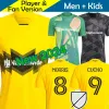 Columbuses Crew 2023 2024 Soccer Jersey Kids Kit Man 23/24 fotbollsskjorta primär hem gula bort svart hastighet cucho rossi matan morris yeboah nagbe mäns