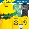 Columbuses Crew 2023 2024 Voetbalshirt Kids Kit Man 23/24 Voetbalshirt Primary Home Geel Uit Zwart Velocity CUCHO ROSSI MATAN MORRIS YEBOAH NAGBE Heren