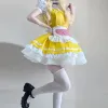 lolita sarı hizmetçi anime cosplay kostümleri Japon kawaii aşk canlı cosplay waitr nis hizmetleri kıyafeti halen parti dr 49vq#