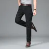 spring Summer Men Regular Fit Stretch Plain Black Thin Jeans Classic Busin Casual Cott Denim Pants Male Brand Trousers i8kK#