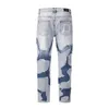 Streetwear Swag Style Mavi Yıpranmış Kot Pantolon Erkekler İçin Retro Çar Repliped Rahat Konik Denim Pantolonlar İnce Fit Y2K Jean Erkek A5RS
