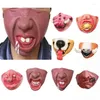Masque de Clown demi-visage en Latex, fournitures de fête, nouveauté d'halloween amusante pour adultes et enfants, décorations de carnaval Cosplay