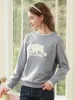 Ich glaube, Sie gefälschte zwei Stücke plus Frauen Hoodie Fleece verdickter Rundhalsausschnitt 2023 Winter neue sanfte Sweatshirts 2233195403 l8eW #