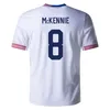 Pulisic 2024 United States McKennie 24 25 Soccer Jerseys 2023 2024 McKennie Reyna Weah Swanson Usas Morgan Rapinoe 1994 Men Woman Kids Kit Football Shirt Lalas