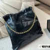Дизайнерские каналы Tote Bags Cowhide Matte Black Marbage Back Chep Chain Single Alwer Diamond Grid Сумка для покупок подмышка большая сумка пропускной способности
