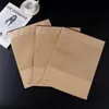 29x39cm Kraft Paper Clothing Zipper Bag Large Window Opening Underwear Clothing Bag Retail Packaging Bag Gift Package bags