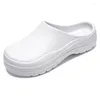 Slippers Men's Closed Toe Half 2024 Summer Non-slip Platform Slip On Work Shoes For Men Increased Causal Male Slides