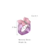 Anelli di fidanzamento per donna Anelli a fascia in resina colorata Anello da dito rotondo geometrico coreano per regalo di gioielli per feste da viaggio per ragazze