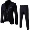 Kurtka+spodni+kamizelka 3 sztuki Slim Fit Casual Tuxedo Suit Męskie garnitur