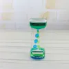 Miniatyrer kreativa färger flytande olja spill olje dropp timglas timer akryl flytande timglas presenterade timer ornament skrivbordsdekoration