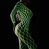 Ny Luminous Sexy Crotchl Lingerie Teddies Fishnet Bodysuit Women Erotic Outfit Stretch Mesh Hollow Underwear Bodystockings U3vy#