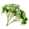 Decorative Flowers 3 Bunches Fake Imitated Plant Artificial Shamrock Leaf Layout Green Picks