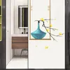 Window Stickers Privacy Windows Film Decorative Beautiful Vase Stained Glass No Glue Static Cling Frosted Tint