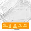 Ta ut containrar 20 datorer förpackningslåda BBQ Platta mat tenn engångs köksredskap plast aluminium pajpannor tårta maträtt