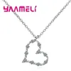 Chains Attractive Highly Rated Three Colors Heart CZ Pendant Necklace 925 Sterling Silver Women Classic Jewelry Necklaces For