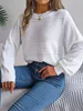 autumn Winter Casual Solid Color Sweater Women O-Neck Lg Sleeve Knitted Pullover Basic Versatile Tops White Khaki Gray T9CO#