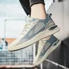 Casual Shoes Men Mesh Breathable Lace-up Comfort Soft Sole Lightweight Sneakers Round Head Thick Bottom Running Jogging Trainers