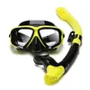 Scubal Diving Mask Snorkels Set Antiburst myopia lenses AntiFog adult Swimming Easy Breath Tube Snorkel 240321