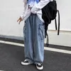 Houzhou Baggy Jeans Ounles Male Denim Pants Black Wide Leg Pants Men's Jeans Roose Carucation Korean Streetwear Hip Hop Harajuku e3q1＃