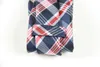 Bow Ties Classic Plaid Blue Orange Grey Tie Jacquard Woven Silk 8cm Men's Slitte Business Wedding Party Formal Neck