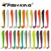 FISH KING Awaruna Angelköder 75 mm 100 mm 125 mm Kunstköder Wobbler Gummifische Shad Karpfen Geruchslockstoff Silikonköder 240315