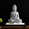 Skulpturen Buddha-Statue aus Kunstharz, Meditation, Shakyamuni-Statuette, dekorative Heimdekoration, Feng-Shui-Skulptur, keine großen Figuren für den Innenbereich