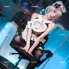 japansk malymo sexig patent läder svart sjuksköterska cos kärlek maid dr halen kostymer för kvinnor maid cosplay i8nr#
