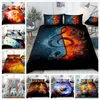 Set di biancheria da letto 3d colorate nota musicale set di chitarra coperta piumino con pioggia trapunta trapunta tessili casette